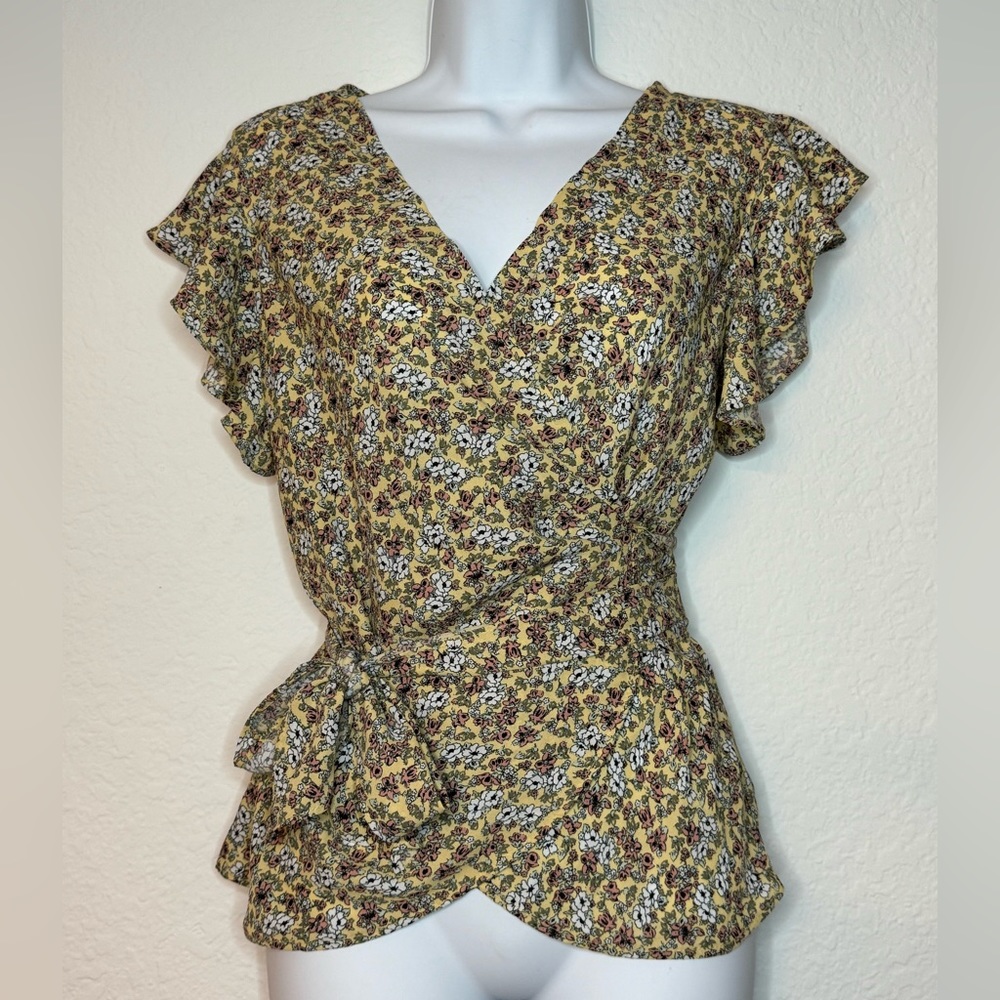 5 for $20 🌹 EUC Fall Faux Wrap top S